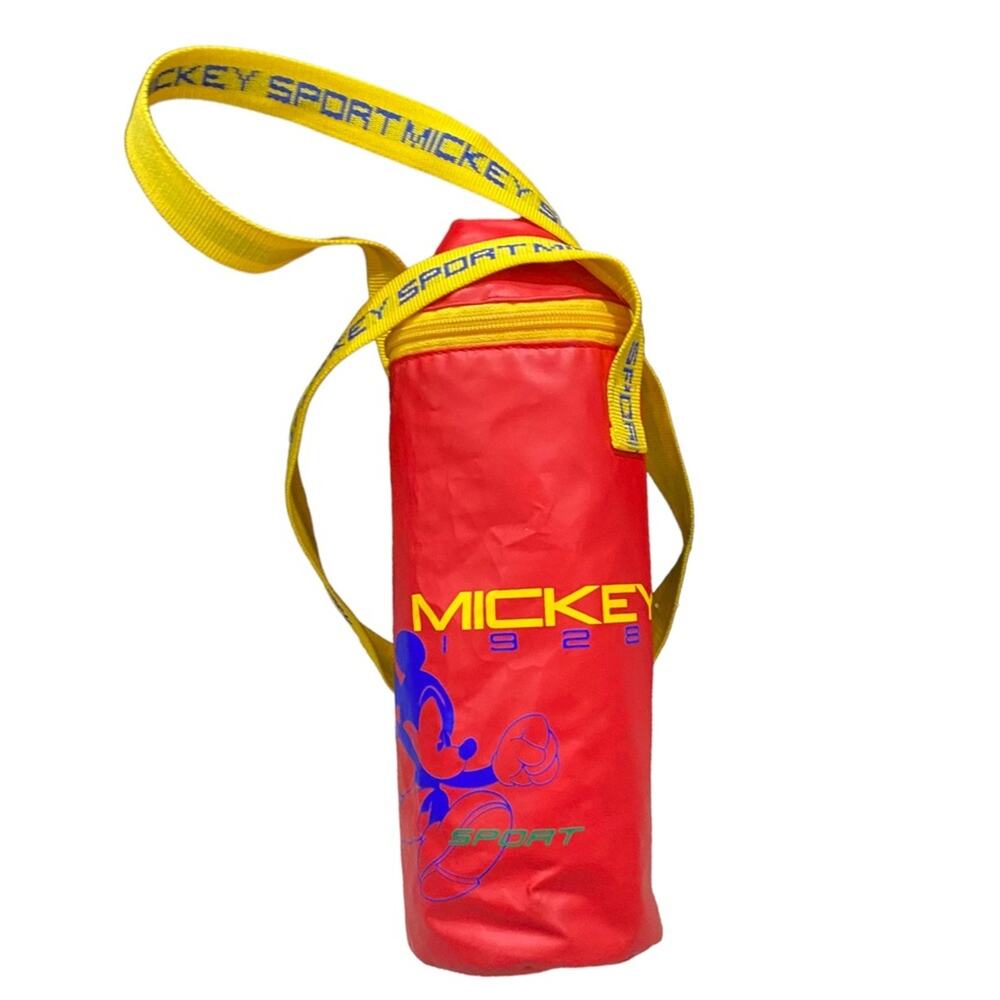 Vintage Disney Store Mickey Mouse Insulated Water Bottle Holder with Strap
